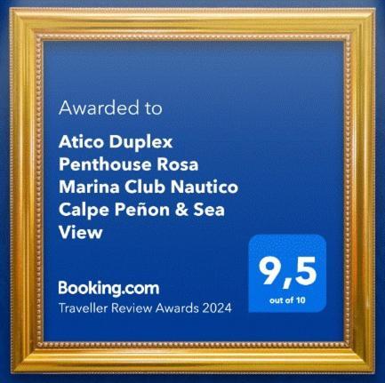 Atico Duplex Penthouse Rosa Marina Club Nautico Calpe Penon Sea View Appartement Buitenkant foto